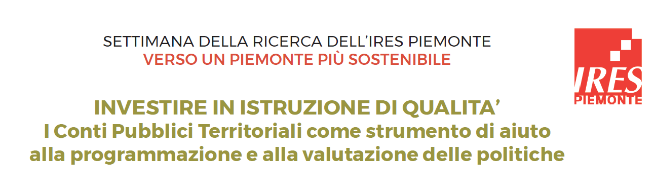 Settimana della ricerca Ires Piemonte: Investire in Istruzione di qualità
